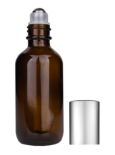 Boston Round Amber Bottle -60ml: Shiny Black