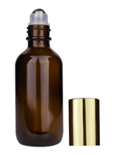 Boston Round Amber Bottle -60ml: Shiny Black