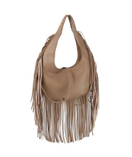 Gorgeous Fringe Accented Hobo Handbag: DX-0191-BG