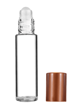 Cylinder Clear Glass Bottle - 9ml: Matte Copper