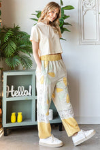 Yellow Washed Contrast Cargo Oli&Hali Joggers