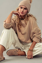 Organic Lazy Days Pigment Washed Urban Daizy Sweatshirt : Timeless Taupe