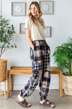 Black Multi Pocket Plaid Patchwork Oli&Hali Pants