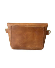 Light Brown crazy horse genuine leather crossbody