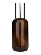 Boston Round Amber Bottle -60ml: Shiny Black