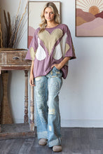 Washed Oversized Oli&Hali Tee: Dark Lilac