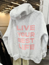 Live Your Best Life Embroider Hoodie: Pearl Grey