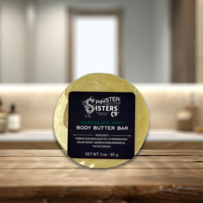 Body Butter Lotion Bar w/ Fair Trade Cocoa & Shea Butter: Chocolate Mint