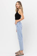 High Rise Mom Crop Skinny with Cuff: Light Denim