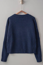 Lobster Alert Knit Sweater: Navy