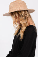 Chenille Pattern and Braided Band Winter Fedora: Beige