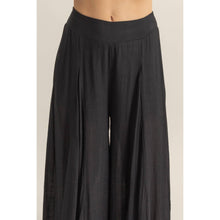 Black High-Waist Ruffle Flared Wide Leg HYFVE Pants