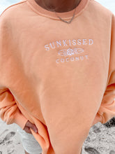 Sunkissedcoconut Embroider Sweatshirt: Sherbet Orange