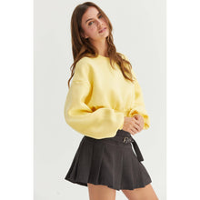 Washed French Terry Cropped HYFVE Sweatshirt: Eggnog