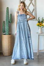 Denim Washed Button Front Maxi Oli+Hali Dress