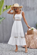 White Lace Strap Maxi Dress