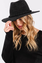 Chenille Pattern and Braided Band Winter Fedora: Beige