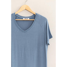 Short Sleeve V Neck HYFVE Top: Taupe