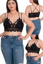 Black Crochet Lace Zenana Bralette 7/8/24 5236