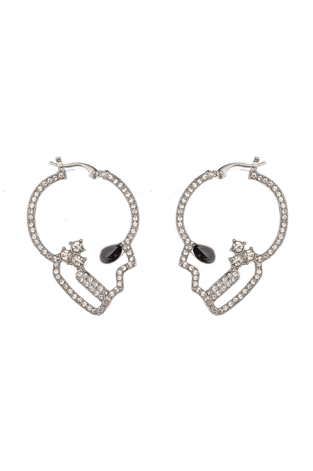 Silver Double Skull Eye Candy Earrings 4/4/23 5919