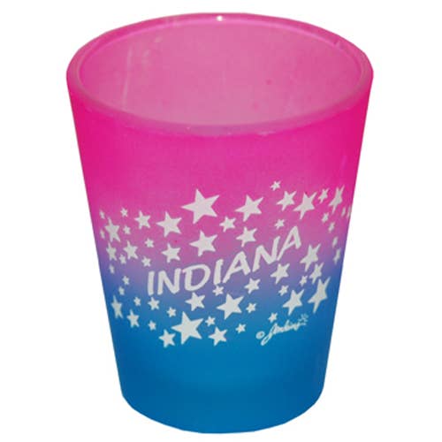 Indiana Shotglass Multi Color Stars