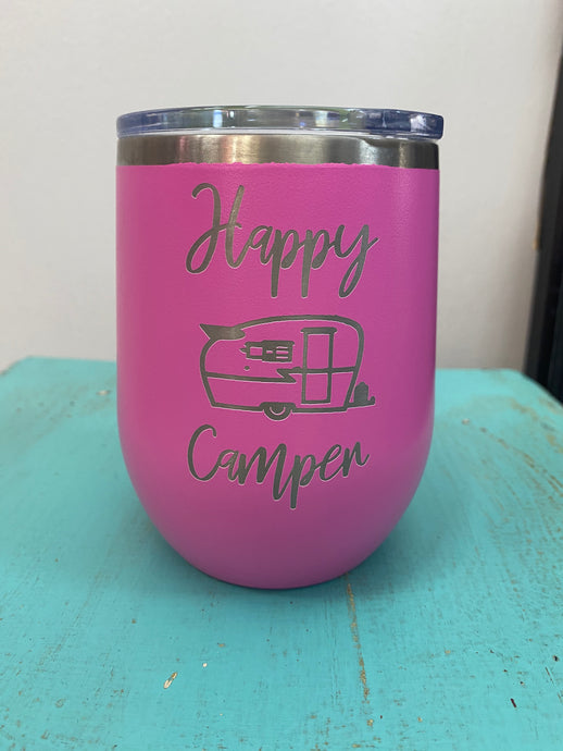 Happy Camper Wine Tumbler