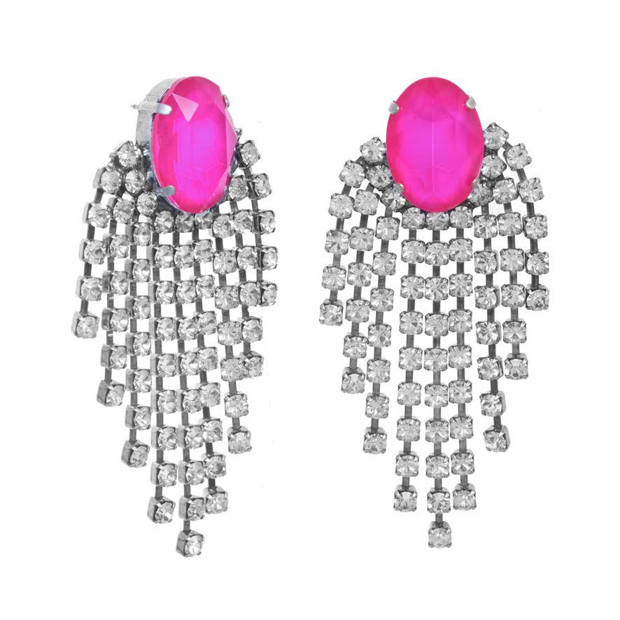 Shayne Earrings in Electric: Pink